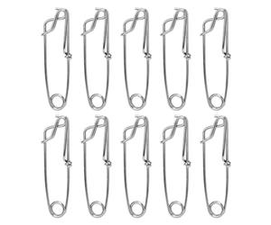Agatige 10 Clips de Pesca con Palangre, 0.102 x 3.937 in de Acero Inoxidable para Trampa de pececillos, Clips de Utilidad fáciles de Poner y Quitar, Abrazaderas de atún, Perchas de Rama
