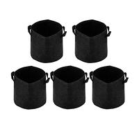 Agatige 5 Bolsas de Cultivo de Plantas, macetas de Tela no Tejida de 3 galones, macetero de Tela con asa para Tomates, Zanahorias, Verduras y Frutas