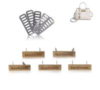 Agatige 5 PCS Etiquetas De Metal Hechas a Mano, Etiquetas Rectangulares Etiquetas Impresas a Mano, Aleación Colgante Charm Etiqueta para Hacer Joyas, Manualidades, Costura, Decoración De Ropa