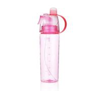 Agatige Botella de Agua, 600ML Mister Spray Bottle PP Botella de Agua Deportiva Gimnasio al Aire Libre Entrenamiento para Correr BPA Botella de Agua de Nebulización Libre(Rosado)