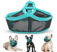 Agatige Bozal de Perro, Bozal para Perros Antimordeduras de Malla de Nailon Cubierta Bucal de Perros Transpirables y Correa Ajustable para Lamer, Masticar, Anti-Mordido(M)