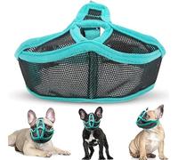 Agatige Bozal de Perro, Bozal para Perros Antimordeduras de Malla de Nailon Cubierta Bucal de Perros Transpirables y Correa Ajustable para Lamer, Masticar, Anti-Mordido(S)