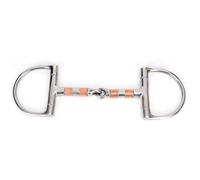 Agatige Broca de Filete con Anillo en D de Acero Inoxidable, Brocas de Entrenamiento para Caballos, Accesorios para Herramientas, Boca con Rodillos de Cobre SS para Entrenamiento y