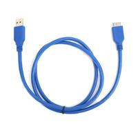 Agatige Cable Micro USB 3.0, Cable USB-A A Micro-B Disco Duro Externo Usb3.0 Cable Adaptador De Transmisión De 5 Gbps para Móvil Teléfono Inteligente Tablet Azul 1 Pie/3,3 Pies(1 M)