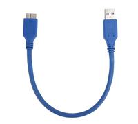 Agatige Cable Micro USB 3.0, Cable USB-A A Micro-B Disco Duro Externo Usb3.0 Cable Adaptador De Transmisión De 5 Gbps para Móvil Teléfono Inteligente Tablet Azul 1 Pie/3,3 Pies(0,3 M)
