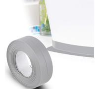 Agatige Cinta Adhesiva de 3,2 m de Longitud, Tira de Masilla autoadhesiva para baño, Tira de Sellado para Fregadero de Pared, Borde de Lavabo, Cocina(38mm*3.2M -Gris)