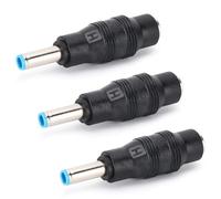 Agatige Conector de Adaptador de Corriente, Convertidor de Carga para Computadora 3 Uds Conector de Adaptador de Corriente 5.5X2.1Mm Hembra a 4.5X3.0 Enchufe de Cargador Macho para Computadora HP