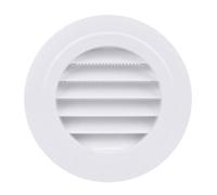Agatige Cubierta de ventilación redonda de 100 mm, 4 ABS, cubierta de rejilla de rejilla oblicua de escape versátil, salida de aire de conducto plano con pantalla incorporada para baño,