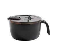 Agatige Cuenco de fideos de acero inoxidable, cuenco de ramen con tapa, vajilla, taza de sopa con tapa, tazas de sopa grandes para el hogar, oficina, universidad, dormitorio (Negro)