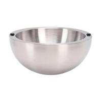 Agatige Cuencos de doble capa, cuenco enfriamiento ensalada espesado acero inoxidable 304, inmersión aislado con 2 orificios inyección de agua para mantener los alimentos calientes o fríos (l)