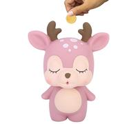 Agatige Cute Deer Money Bank, 5.9x3.9x7.6 In Saving Coin Money Box con Apertura Hucha Uchas Dinero Adultos Hucha Grande Decoración De Escritorio Alcancia para Adultos Decoración del Hogar Ornamento