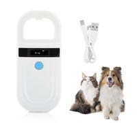 Agatige Escáner de Microchip para Mascotas, Lector de identificación de Microchip RFID EMID portátil Recargable por USB para FDX B 11784 11785 para Animales, Mascotas, Cerdos, Perros y Gatos