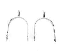 Agatige Espuelas para Caballos, espuelas Occidentales de Acero Inoxidable, espuela Inglesa de Cabeza Redonda, inofensivas para el Caballo, Accesorios para Montar a Caballo con Bola de