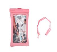 Agatige Funda para teléfono a Prueba de Agua, Protector de Bolsa Seca para teléfono móvil Transparente de TPU, Funda para Bolsa para teléfono con cordón para teléfono móvil de Menos de (Rosa)