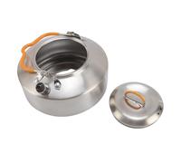 Agatige Hervidor para acampar al aire, tetera de acero inoxidable 304 de 1 litro de capacidad, hervidor de agua portátil para hervir agua a fuego abierto, 6,1x5,9x3,1 pulgadas