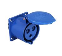 Agatige Instalación Oculta 32a 220-250v, Enchufe De Corriente Industrial, 3 Pines 1 Fase a Prueba De Explosiones Montaje Oculto, Enchufe Y Enchufe De Pared Industrial De 3 Pines, Conector De Enchufe