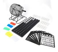 Agatige Juego de Bingo para Adultos y niños, Juego de Vino Tradicional, Juego de Mesa, Lucky Ball Bar, máquina de lotería para Fiestas, Entretenimiento Familiar para Grupos Grandes,