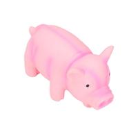 Agatige Juguete chirriante para Perros, Juguetes para Masticar para Perros con Forma de Cerdo de látex, Juguete para gruñir con Sonido de Oinks para morder, perseguir y Matar el Tiempo (Rosa)
