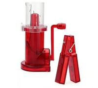 Agatige Máquina de tejer con manivela, mini tejedora de carrete (Red)