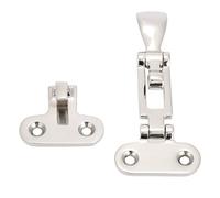 Agatige Marine Boat Hatch,2pcs Stainless Steel Marine Boat Lock Cabinet Hatch Latch Mirror Fastener Clamp Deck Hasp with Padlock Eye for Cabinets Lockers Storage,112x50mm