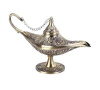 Agatige Pequeña lámpara del genio de Aladdin, lámpara mágica de Aladdin de leyenda exquisita vintage que desea luz para la decoración del hogar de la boda del partido (Bronce)