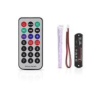 Agatige Placa Decodificadora de MP3 Bluetooth para Coche, Módulo de Decodificación de Audio Inalámbrico con Control Remoto, Compatible con Tarjeta TF SD/USB/WMA AUX FM Radio