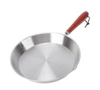 Agatige Sartén de acero inoxidable, 21,5 cm con pico vertedor, sartenes para huevos, sartén antiadherente para desayuno con mango de madera para cocinar panqueques de desayuno