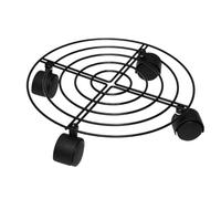 Agatige Soporte para Plantas con Ruedas, Bandeja metálica móvil Universal | Plataformas rodantes de las plataformas de la rueda de la planta en conserva de la cubierta del diámetro los 27cm para flor