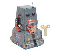 Agatige Wind Up Robot, Tinplate Classic Retro Clockwork Vintage Tin Photography Prop Decoration Clockwork Tin Collectibles Figurine Tabletop for Collection Xmas Birthday Party Gift