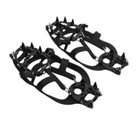 Agatige Zapato Tacos de Hielo, 18 Clavos Crampones Caminar Tracción Hielo Nieve Agarre Tacos Botas de Goma Zapato de Nieve Clavos para Senderismo Caminar Escalada