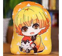 Agatsuma Zenitsu Figura Cojín 45 cm Anime Kimetsu no Yaiba Dibujos Animados Estampado Suave Relleno Cojín Cojín Cojín para Sofá Dormitorio Decoración del Hogar