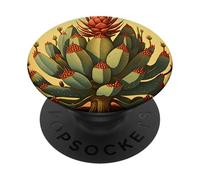 Agave Plantas Coleccionistas Agave Pintura Popular Mexicana PopSockets PopGrip Adhesivo