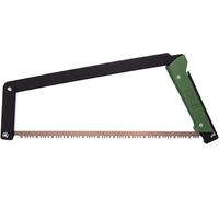 Agawa Canyon BOREAL21- Sierra de arco plegable de 21 pulgadas, marco negro, mango verde, hoja multiuso de 21 pulgadas