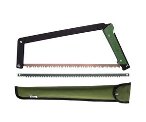 Agawa Canyon BOREAL21 Tripper KIT- Sierra de arco plegable de 21 pulgadas, funda de Cordura resistente, hoja agresiva adicional (marco negro, mango verde)