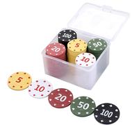 AGD LIGHTS 100 fichas de póquer con caja (1, 2, 5, 10, 20)