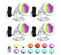AGDJASA Luces LED para estanque con control remoto, 6 W SS316 de acero inoxidable RGB fuente subacuática luz IP68 impermeable al aire libre luces subacuáticas para estanque cascada (4)