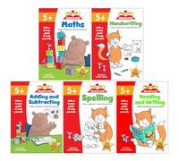 Age 5+ Key Skills Help With Homework 5 Books Collection Set with Stickers (Maths, Handwriting, Adding & Subtracting, Spelling, Reading & Writing)