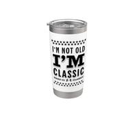 Age is Just the Soundtrack of Life Well Played | Regalo para ancianos Vaso térmico de acero inoxidable de doble pared