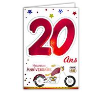 Age MV 69 - 2021 tarjeta aniversario 20 años niño joven hombre, diseño de moto