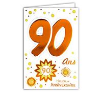 Age MV 69 - 2044 tarjeta cumpleaños 90 años hombre mujer diseño de sol Etoiles