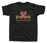 Age of Empires II The Age of Kings, Game 1999, T-Shirt Black(Medium)
