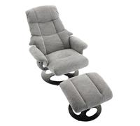 Age - Silla reclinable con calefacción, 5 modos de edad, 3 zonas objetivo, reclinación de 140°, rotación de 360°, reposapiés con bolsillo lateral (gris + chenilla)