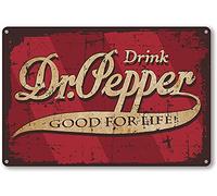 Agedsign Dr.Pepper - Letrero de metal vintage para decoración de pared de bar, bar, restaurante, decoración de pared - Mejor regalo retro para mujeres y hombres amigos - 8 x 12 pulgadas