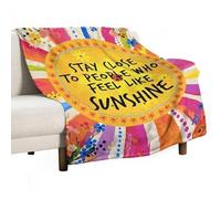 Ageksten Manta inspiradora Stay Close to People Who Feel Like Sunshine, regalo suave y ligero para niños, hombres, mujeres, regalos de cumpleaños, 130 x 150 cm