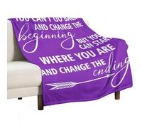 Ageksten You Can'T Go Back And Change The Beginning - Manta motivacional inspiradora, suave, ligera, regalos para niños, hombres, mujeres, regalos de cumpleaños de 130 x 150 cm
