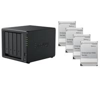 agemeo NAS DiskStation DS425+ - Disco duro (4 unidades, 16 TB, HAT Enterprise y 2 GB de RAM, total: 64 TB)