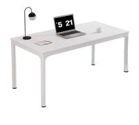 Agencia de Juegos De Madera Sólida - Escritorio Para Oficina En Casa, Escritorio Informático Para Dormitorios, Escritorio Estudiantil, Mesa Rectangular E-Sports Para Espacios Pequeños (Blanco,140cm