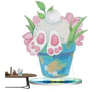 Agencia de Pascua rhinestone pintura kit, mesa rhinestone arte Pascua decoración | escritorio Pascua conejito huevos rhinestone arte,Pascua primavera vacaciones escena accesorios decoración temporada