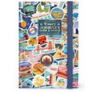 Legami - Agenda fotográfica diaria 2026-2027, Travel Stickers, 16 meses, mediano, de septiembre de 2026 a diciembre de 2027, cierre con goma elástica, papel con certificación FSC, 12 x 18 cm
