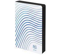 Agenda 2022 2023 - Cuero Regenerado - Arctic Waves - Día Página - Tamaño A5-15 x 21 cm - Idioma: Español - Inglés - 2 cintas de registro y pegatinas - Kunnui